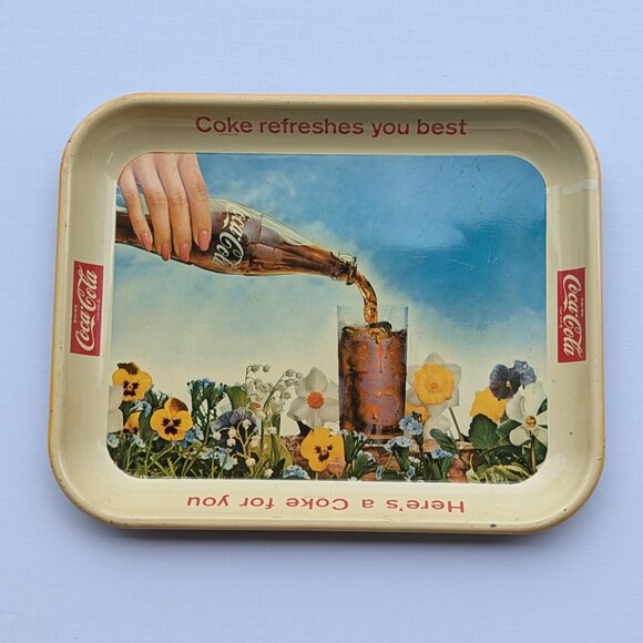 Coca Cola Other - Vintage Coca Cola 1961 "Pansy Garden" Tray